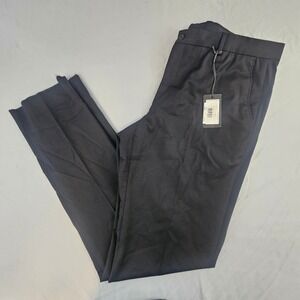 A/X Armani Exchange Wool Trouser 42 (meas 41") Black Slim Unhemmed NWT $220 L669